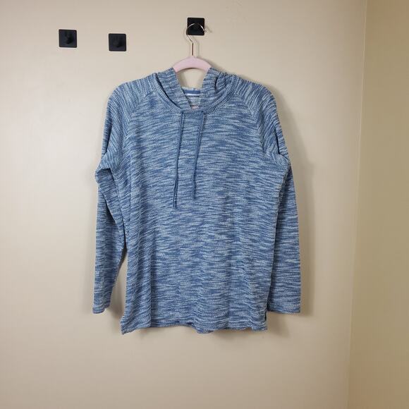 Columbia Marled Knit Pull-on Hoodie in Blue Size M - Picture 1 of 11